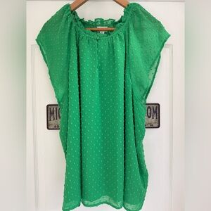 J. Crew Vibrant Green Blouse